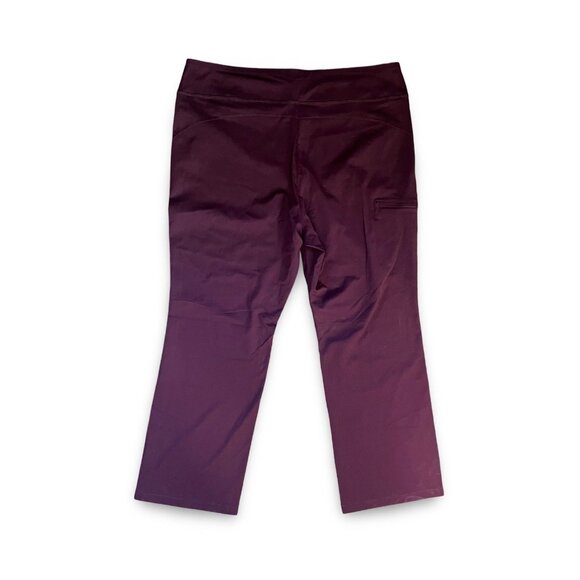 Duluth Trading Company Women XXL x 31 Burgandy Maroon Red Yoga Leggings Wide Leg - Picture 1 of 9